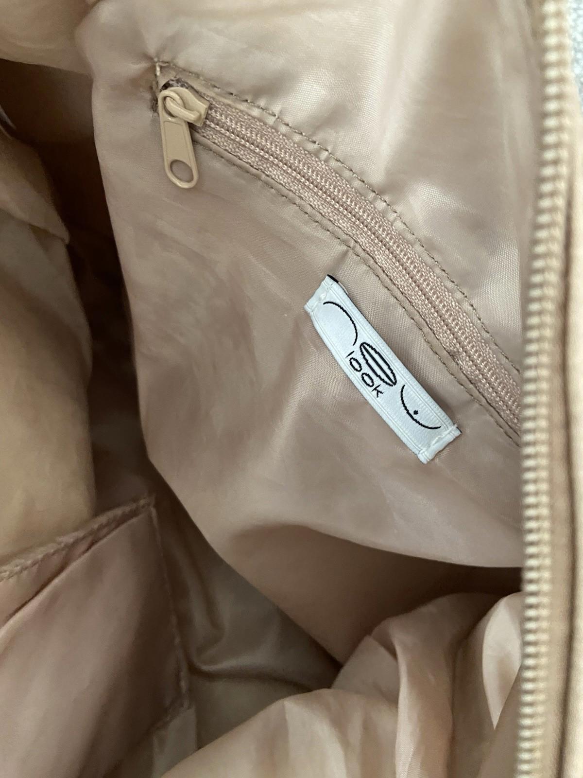 New Look Cream Handbag bag With Gold Stud Details Large Compartment