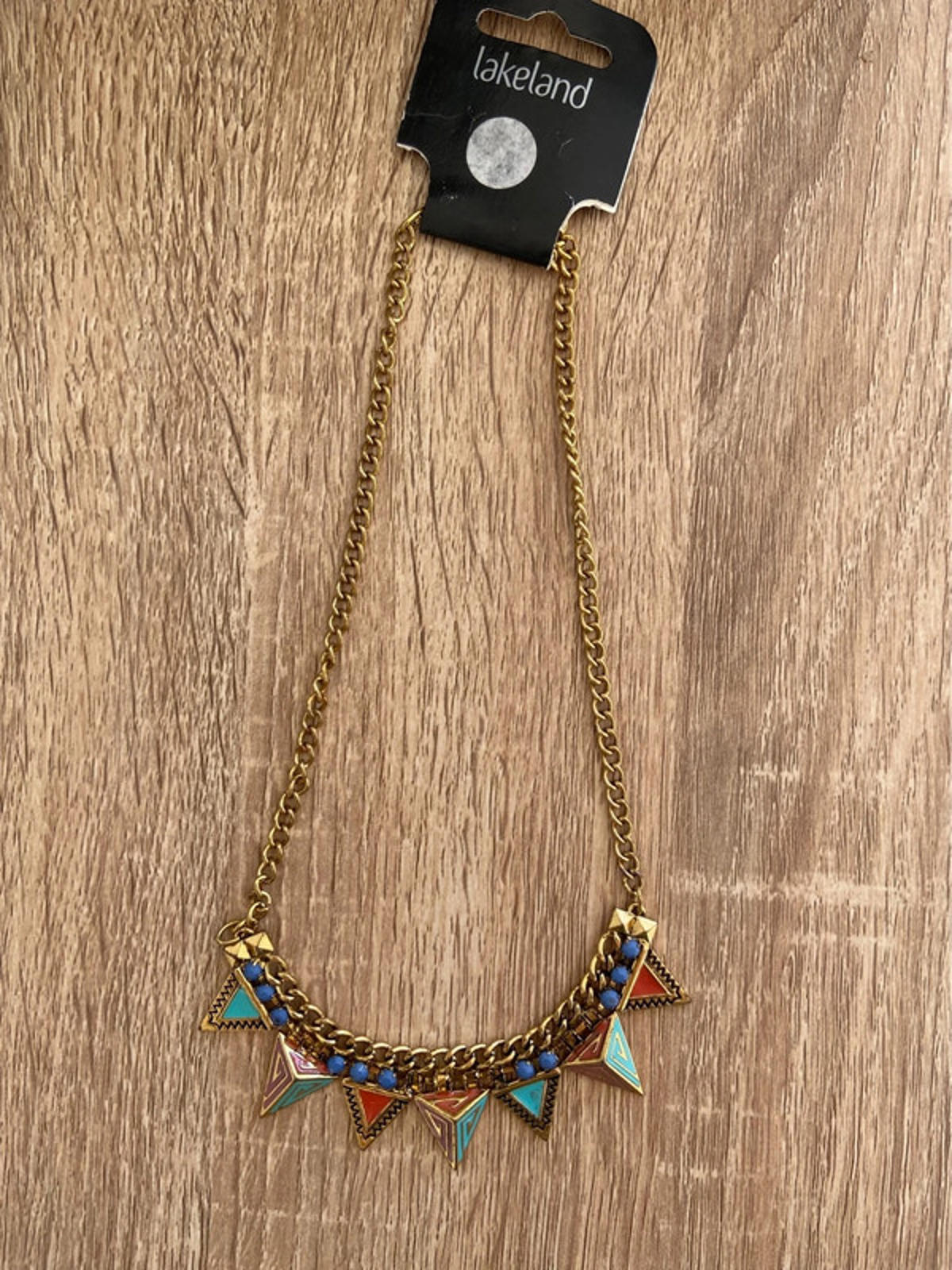 Statement Tribal-Inspired Triangle Necklace – 20cm Drop Boho Festival geometric