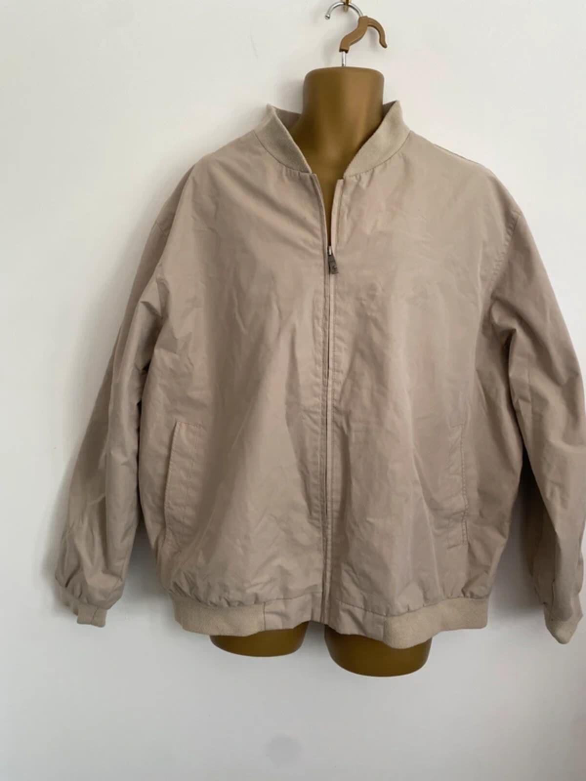 Matalan Men’s Easy Care Bomber Jacket - Beige, Size 2XL