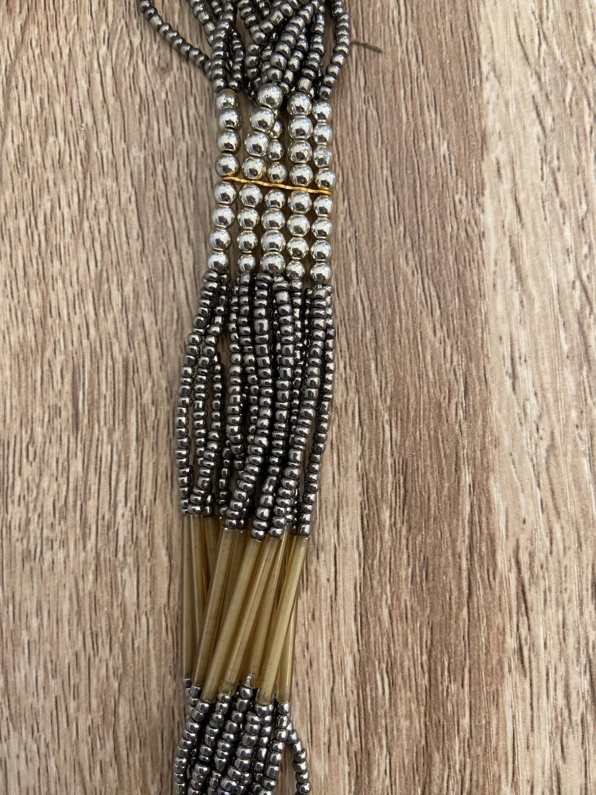 DesignSix London Beaded Necklace – Brown & Gold Holiday