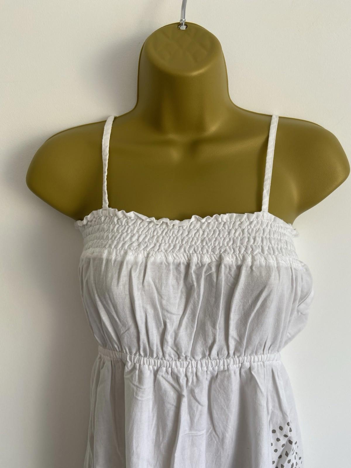 Animal Girls Summer Dress Age 15–16 – White with Tree Appliqué