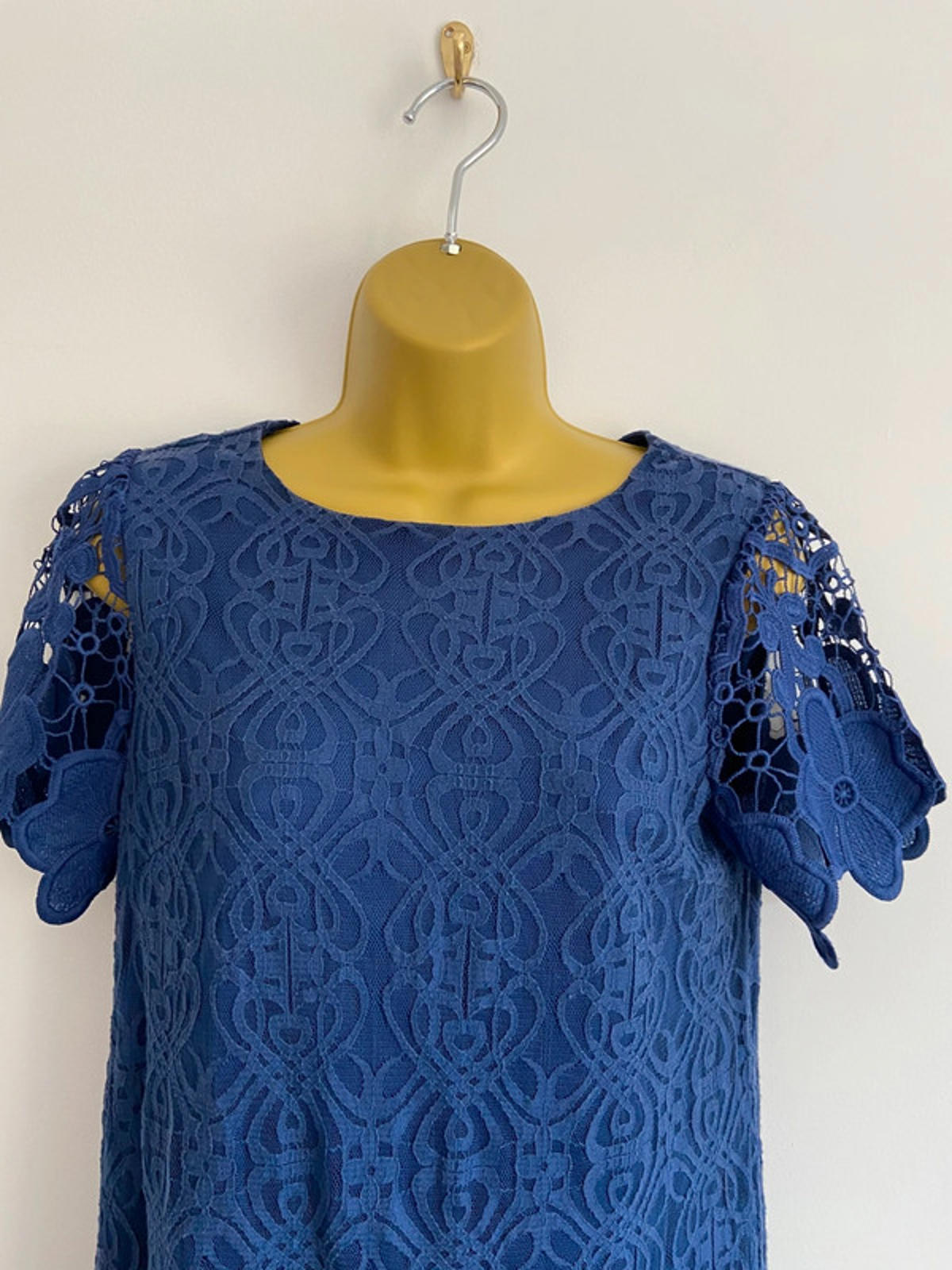 Mela London Blue Lace & Embroidered Dress – Size 12