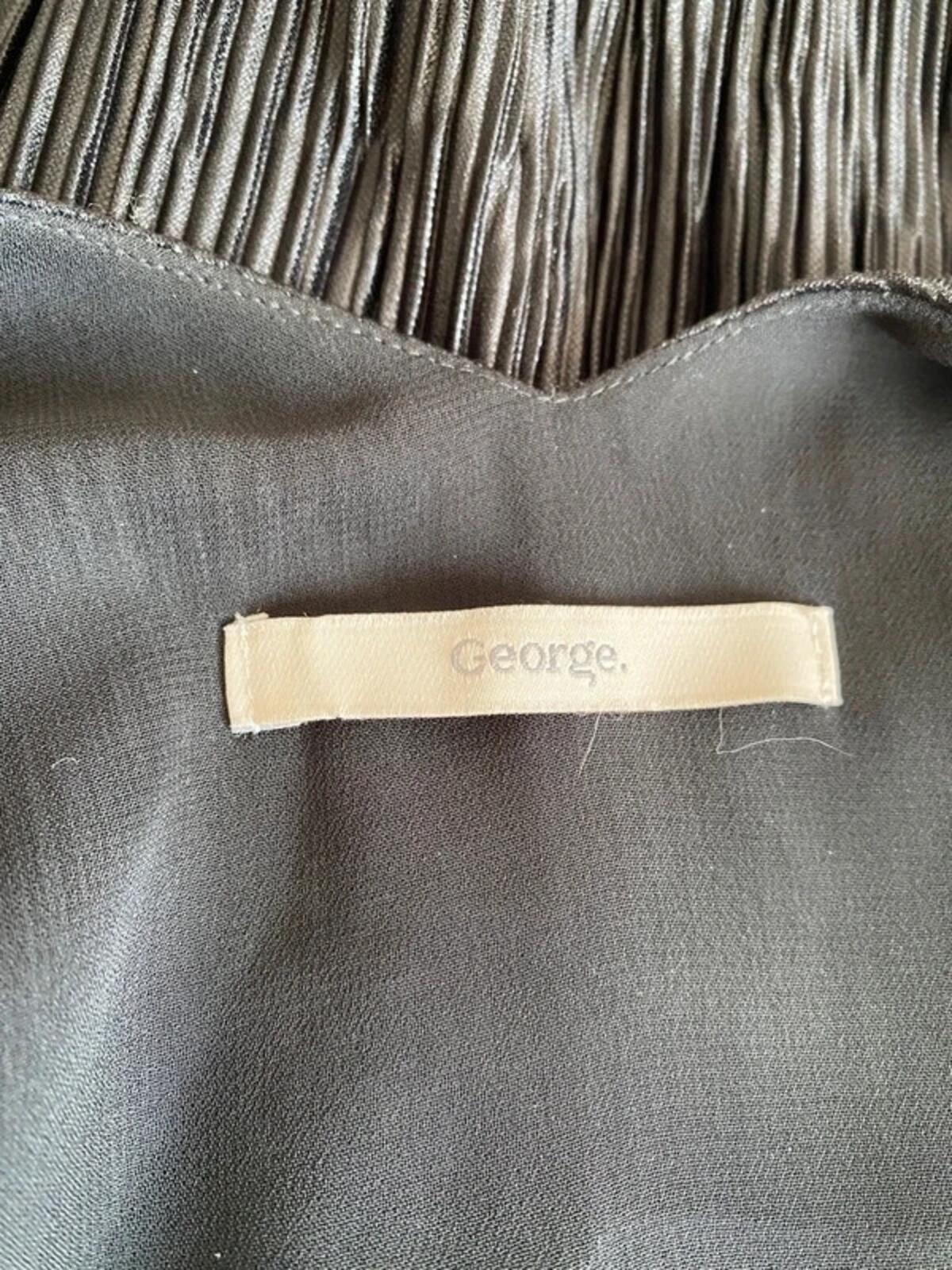 George Black Crinkle Plisse Cami Top - Size 8 - Adjustable Straps