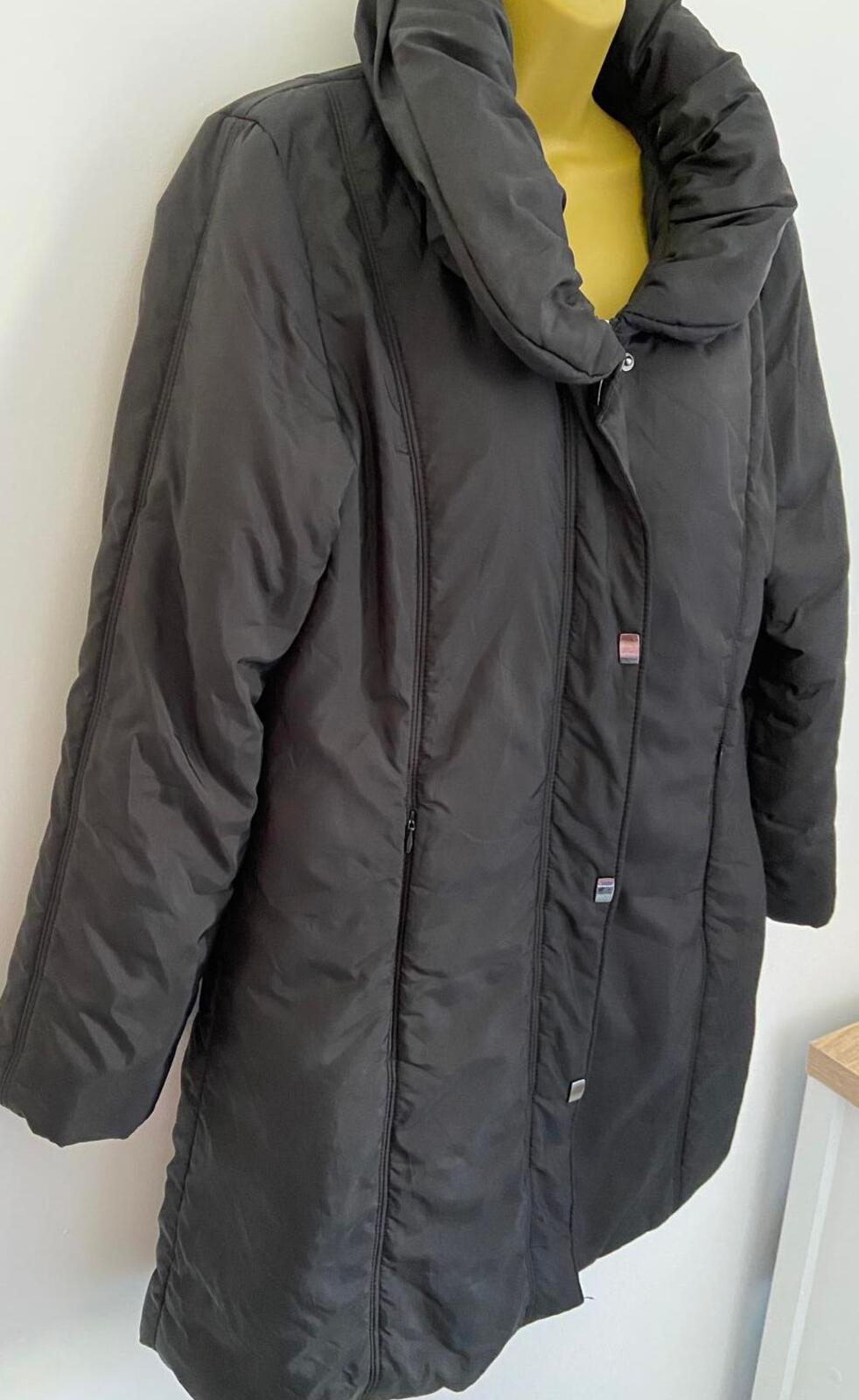 Roman Black Lightweight Puffer Jacket – Size S – Zip & Popper Coat