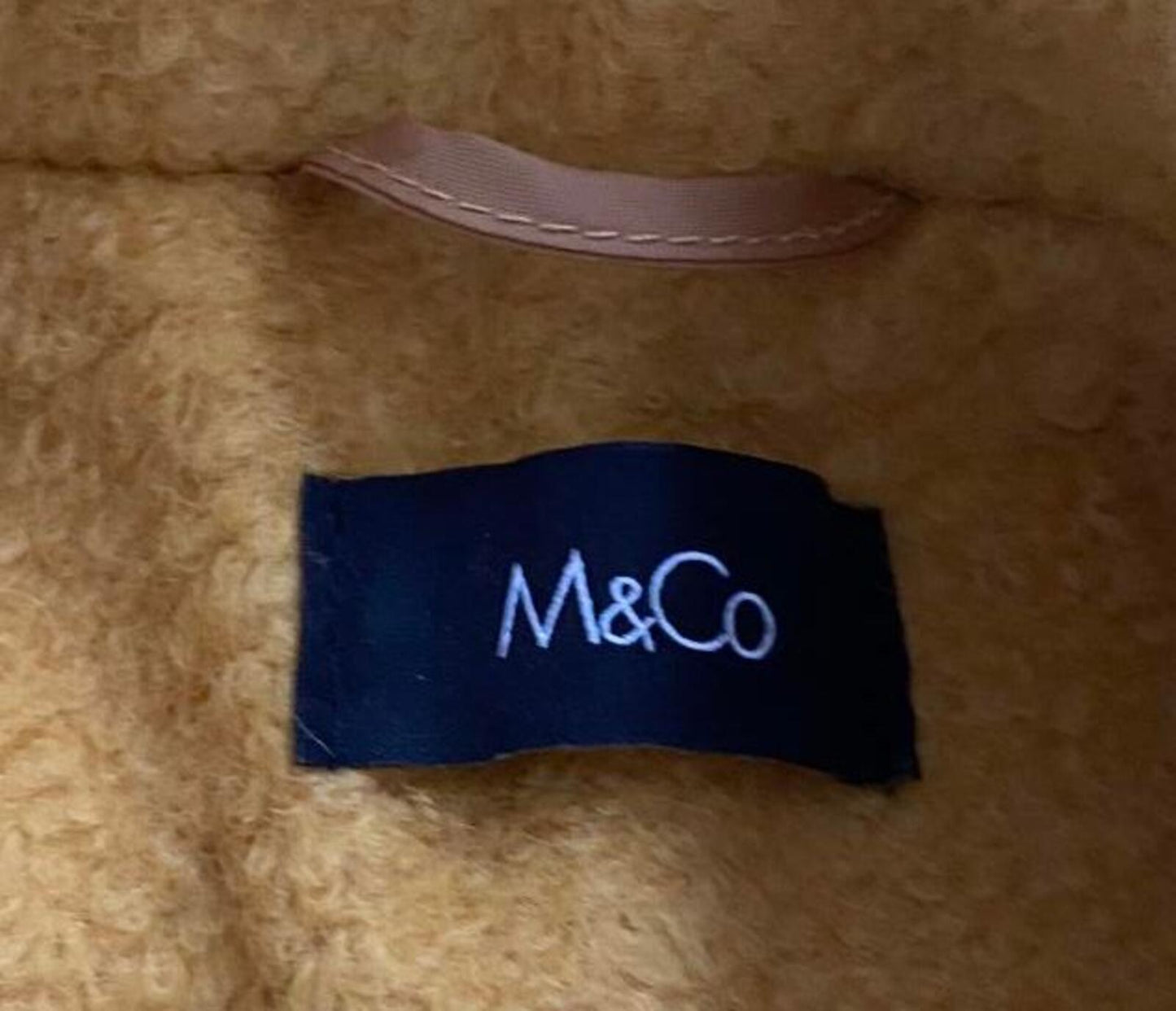 M&Co Mustard Pea Coat – Size 10 – Wool Blend Double Breasted Jacket