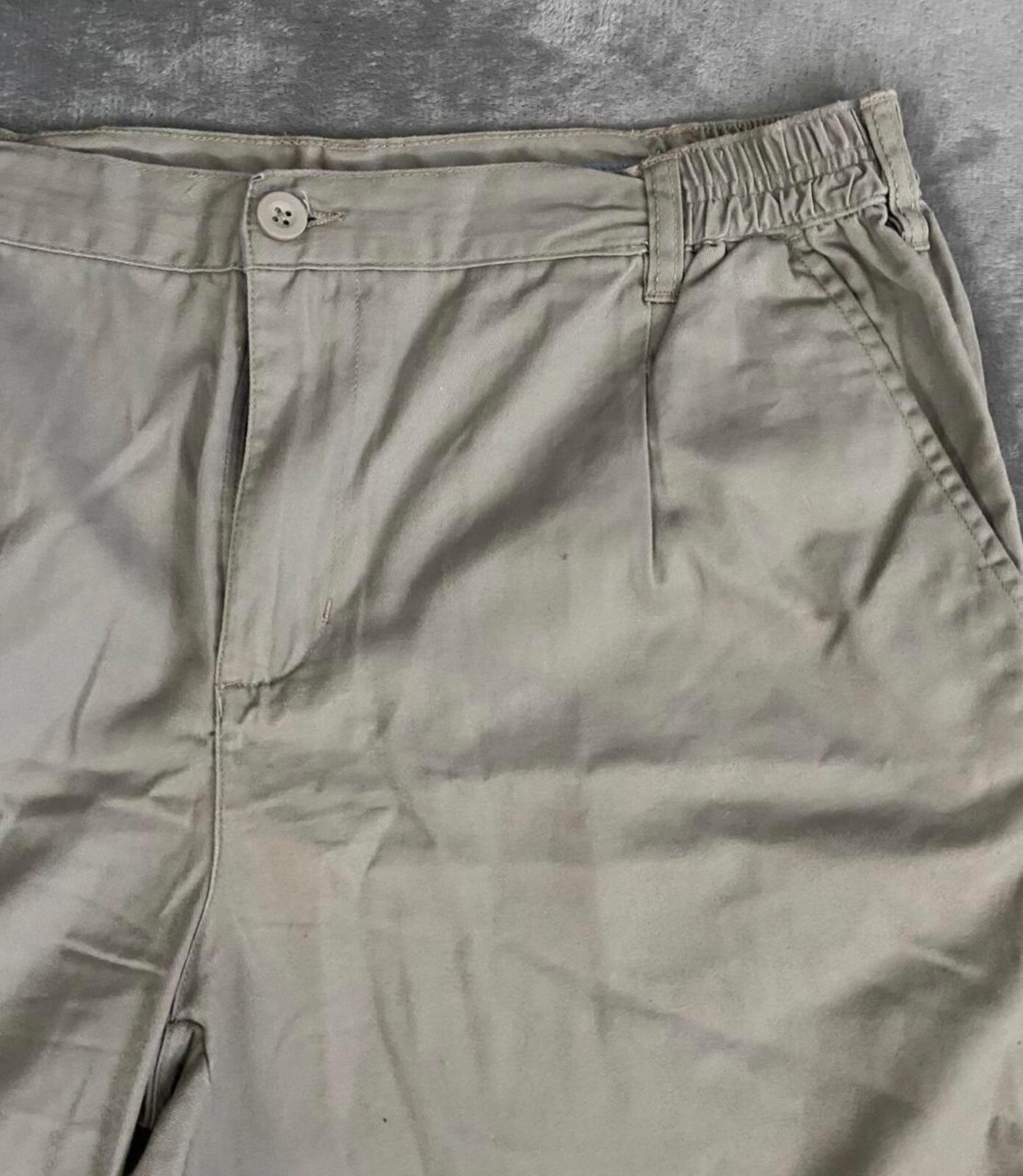 George Men’s Stone Chino Shorts – 34” Waist – Beige Cotton Summer Shorts