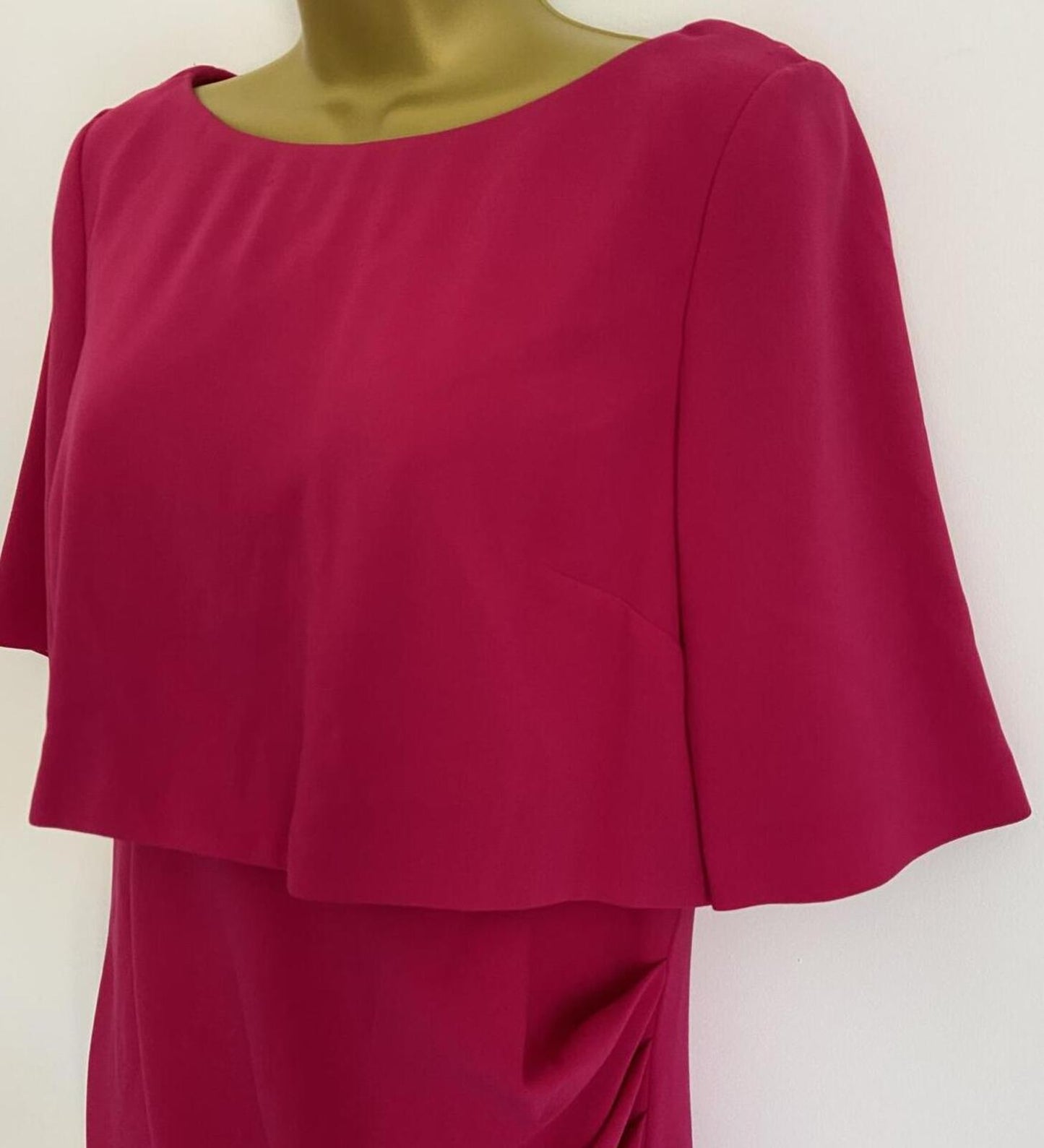 Coast Raspberry Pink Occasion Dress – UK 14 – Lace Back Detail