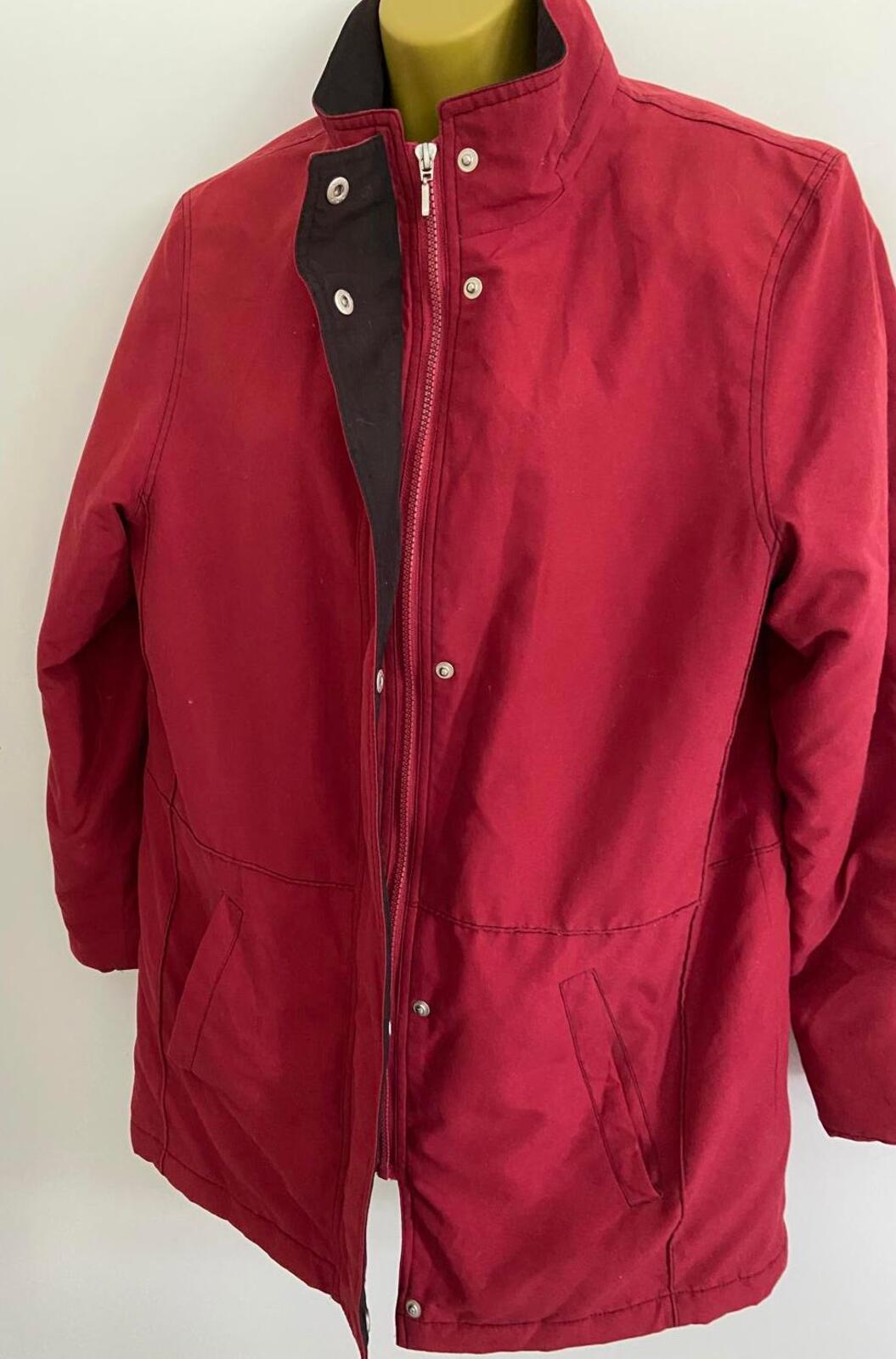 Ensign Collection Quilted Jacket – Red – Size 12 – Zip & Button Coat