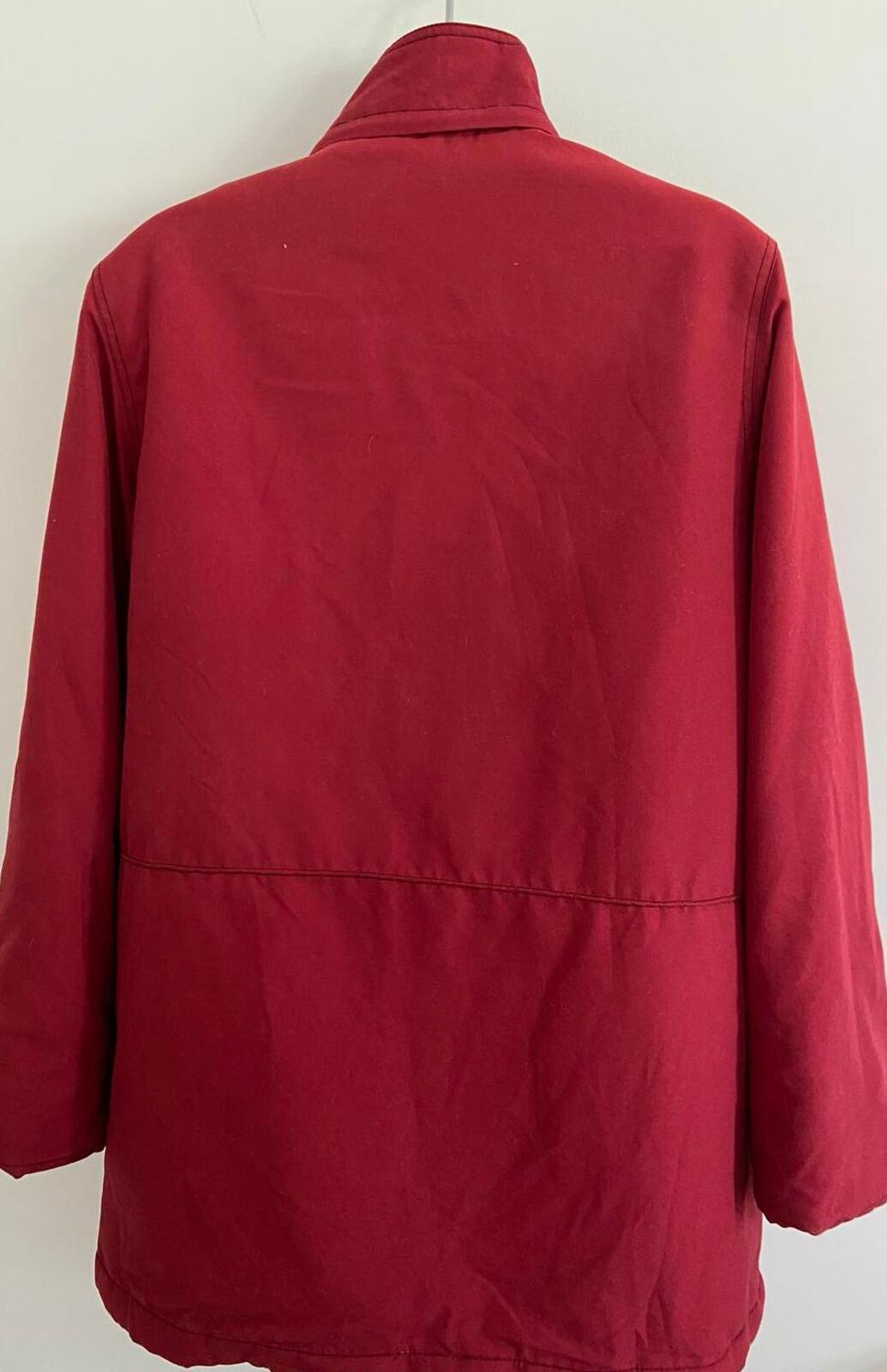 Ensign Collection Quilted Jacket – Red – Size 12 – Zip & Button Coat
