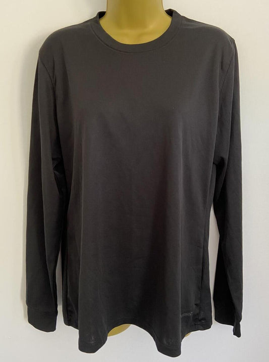 Campri Black Active Top – Women’s Size 16 / XL – Long Sleeve Sportswear