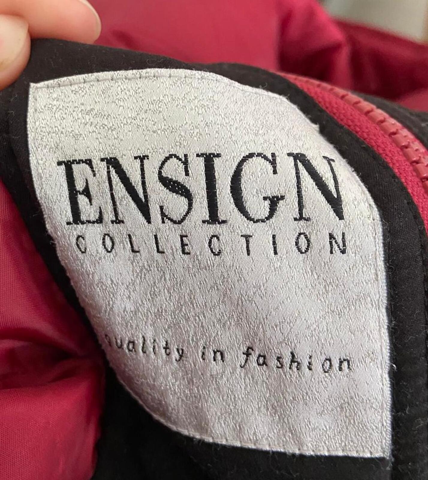 Ensign Collection Quilted Jacket – Red – Size 12 – Zip & Button Coat