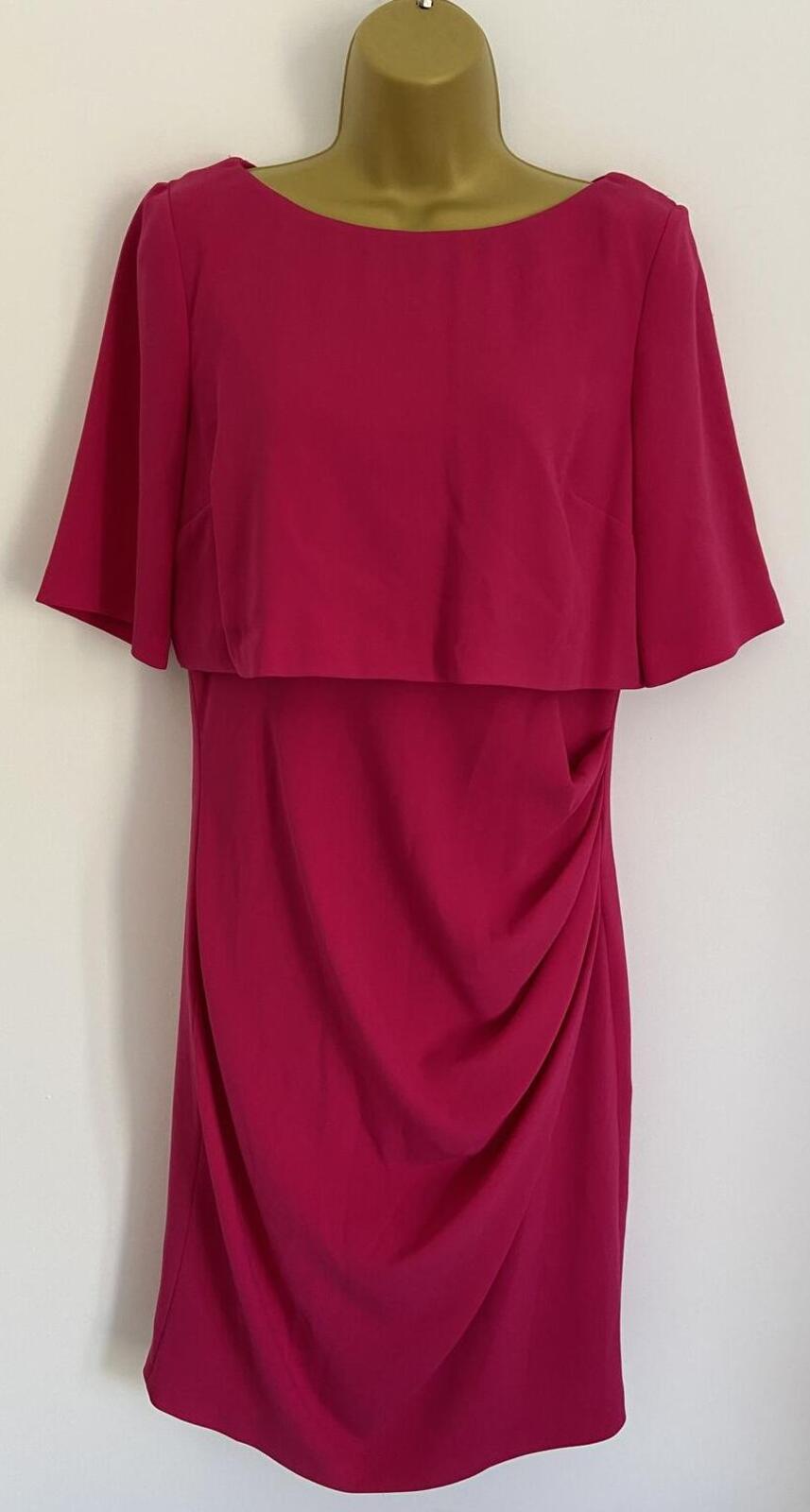 Coast Raspberry Pink Occasion Dress – UK 14 – Lace Back Detail