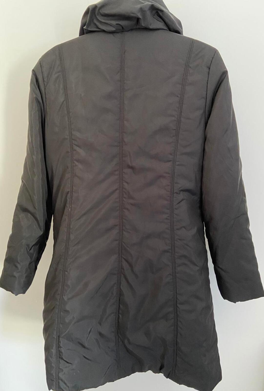 Roman Black Lightweight Puffer Jacket – Size S – Zip & Popper Coat
