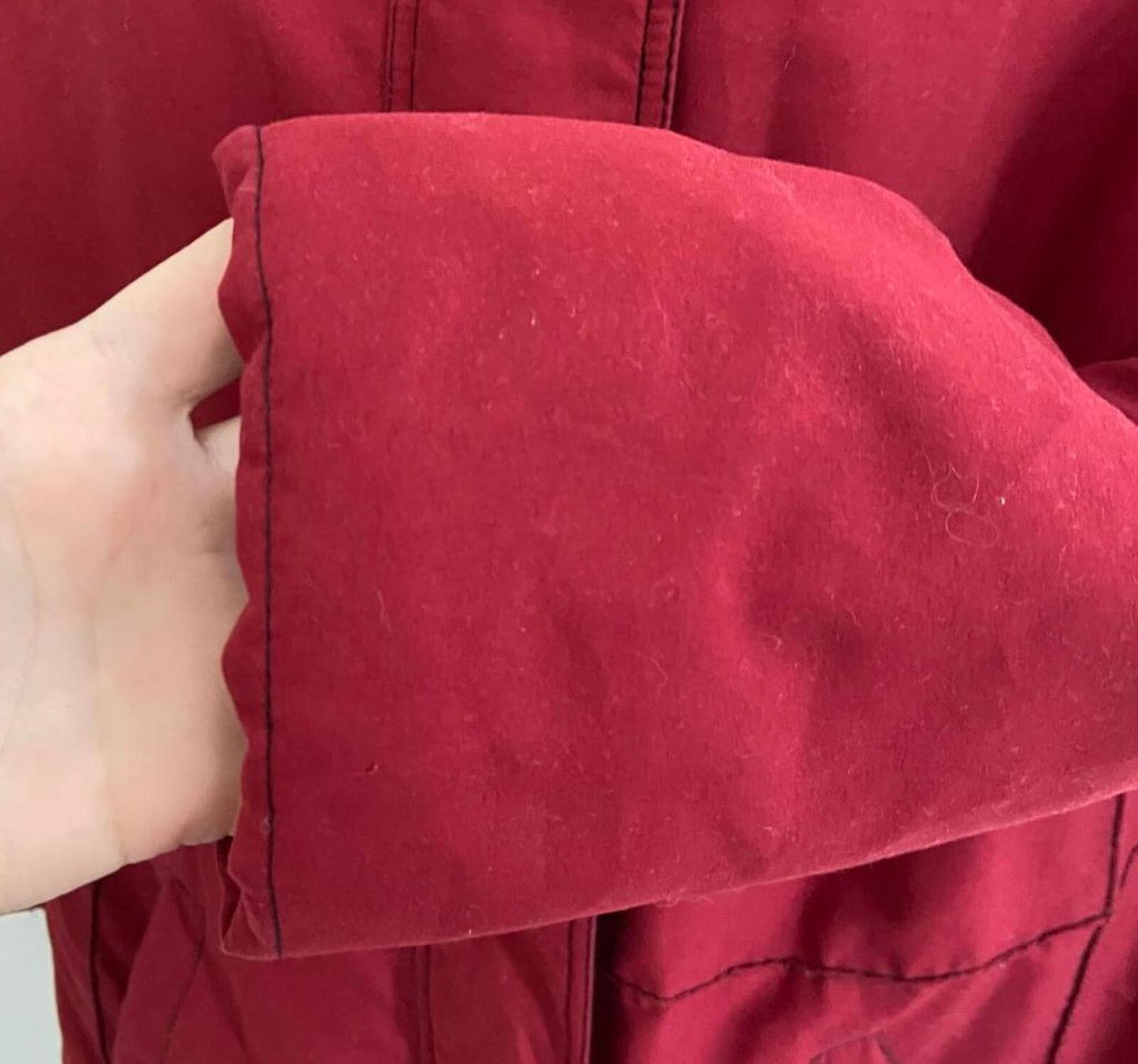 Ensign Collection Quilted Jacket – Red – Size 12 – Zip & Button Coat