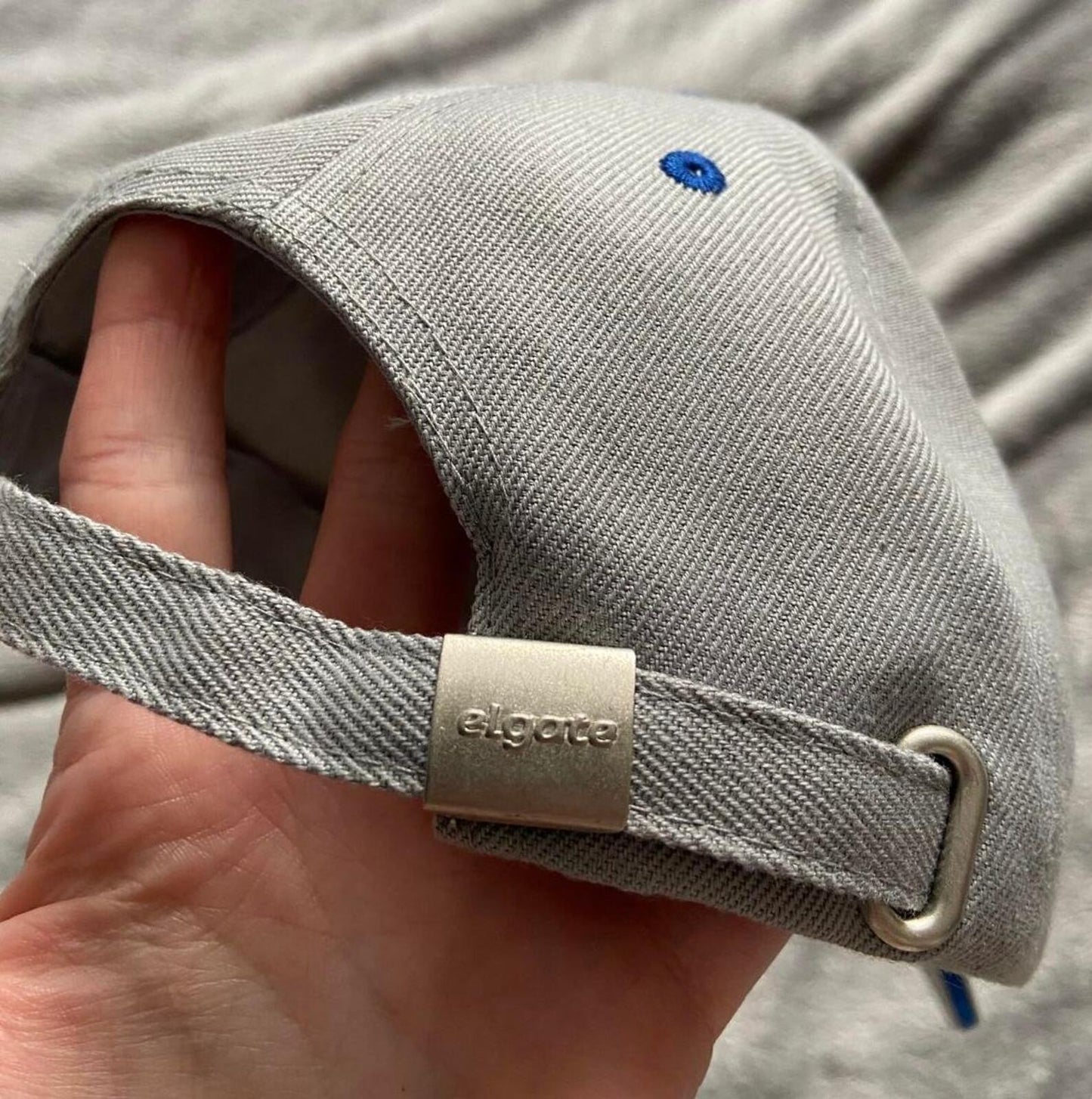 Scotland Grey Baseball Cap – Adjustable Men’s Hat – Blue Embroidered Logo