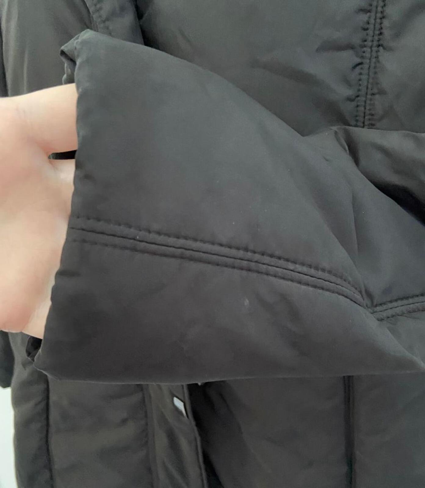 Roman Black Lightweight Puffer Jacket – Size S – Zip & Popper Coat