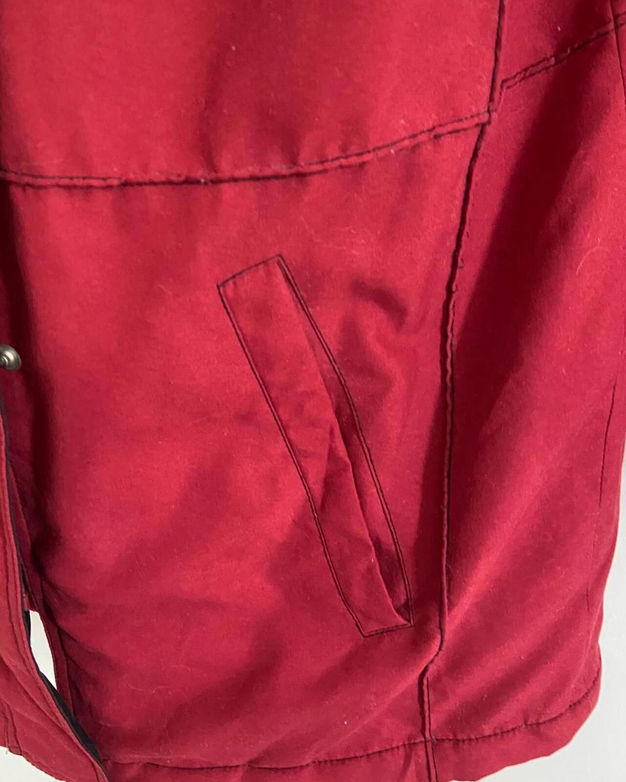 Ensign Collection Quilted Jacket – Red – Size 12 – Zip & Button Coat